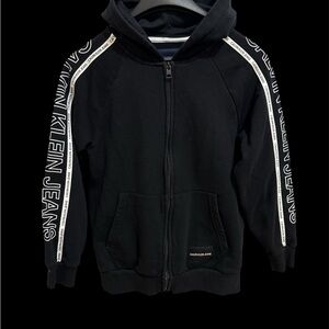 Calvin Klein Black Hoodie and sweatpants with Logo Sleeves